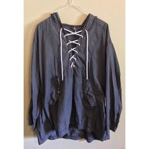 Free People Lace Up Front Pull Over